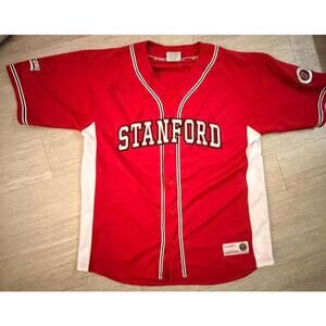 Stanford College Equipment Red Baseball Jersey XL